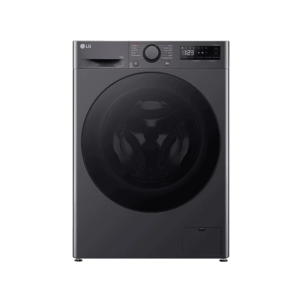 LG F4Y5EYWYJ.AMBPLTK A Enerji Sınıfı 11KG 1400 Devir Çamaşır Makinesi Siyah ürün görseli 1