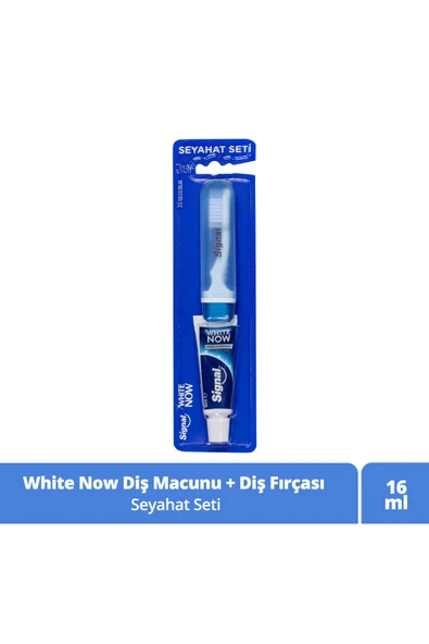 White Now Seyahat Seti Diş Macunu 16 ml Diş Fırçası ürün görseli 1