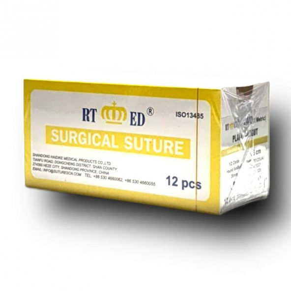 Plain Katküt 3/0 Keskin 3/8 26 mm ürün görseli 1