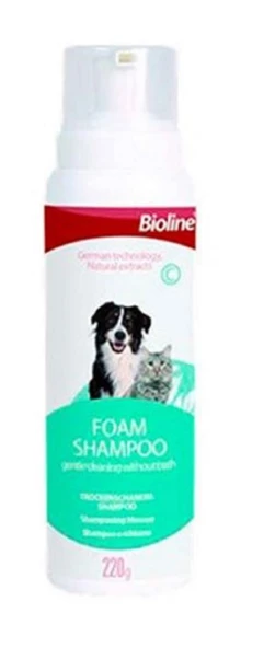 Bioline Kedi Köpek Köpük Şampuan 220Gr ürün görseli 1