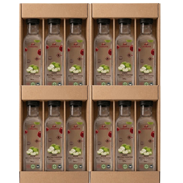 Organik Elma Suyu Konsanteresi 330g x 12 İşletme Boyu Avantajlı Paket ürün görseli 1