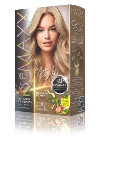MAXX DELUXE Beauty Expert Set Saç Boyası 9.1 Elmas Sarısı ürün görseli 1