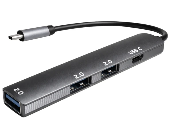 Fully S-802K 4in1 USB Hub Type-C to USB-A Çoklayıcı Dönüştürücü OTG Destekli ürün görseli 1