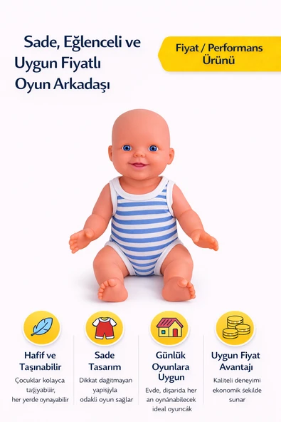 Bobi Sevimli Oyuncak Bebek - Resim 3