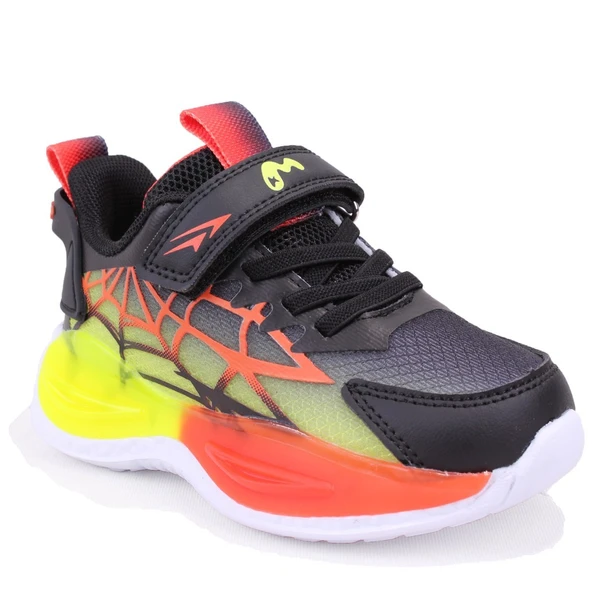 Marco Kids 03-26Y303 Siyah Ortopedik Günlük Işıklı Erkek Çocuk Spor Ayakkabı ürün görseli 1