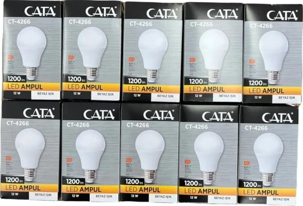 Cata Ct-4266 12w 10 Adet Beyaz Ampul ürün görseli 1