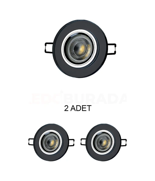 Cata Ct-6646 Dekoratif Cam Spot Kasası Zambak Gu10 - 2 Li Paket ürün görseli 1