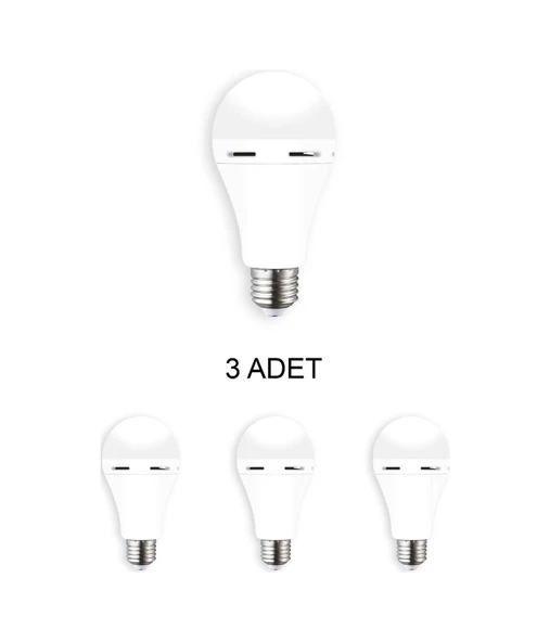 Cata Ct-4229 Şarjlı Led Ampul Beyaz 9w 3 Adet ürün görseli 1