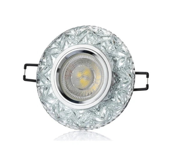 Cata Ct-6598 Sim Kristal Cam Spot 7 Watt Beyaz Işık Led Ampullü Takım Led Efektli Beyaz Işık Led 7 Watt Diğer ürün görseli 1