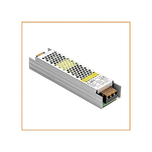 Cata CT-2560 Şerit Led Trafosu 12V 12.5 Amper 150W Slim Fansız ürün görseli 1