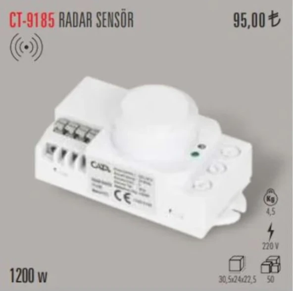Cata Ct-9185 360 Derece Radar Hareket Sensörü (478329763) - Resim 2