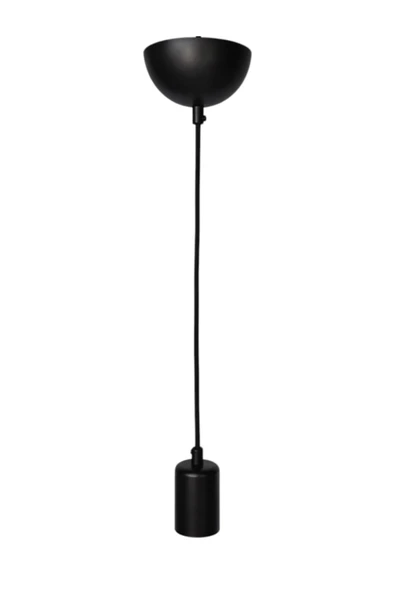 Dekoratif Sarkıt E27 Duy 70cm Metal Kumaş Örgü Kablo Siyah D11 ürün görseli 1