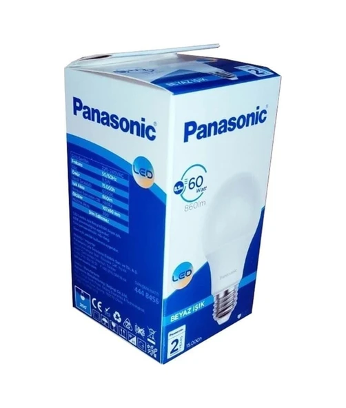 Beyaz Panasonıc 8,5w Led Ampul 20 Adet - Resim 2