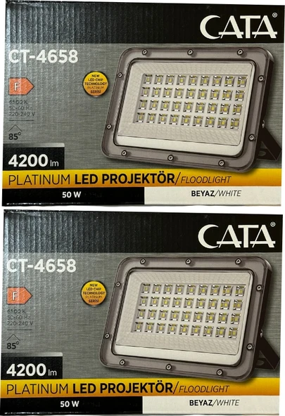 Cata Ct-4658 50w 6500k Beyaz Işık Led Projektör 2 Adet ürün görseli 1