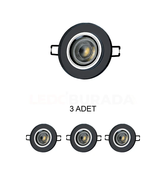 Cata Ct-6646 Dekoratif Cam Spot Kasası Zambak Gu10 - 3 Lü Paket ürün görseli 1