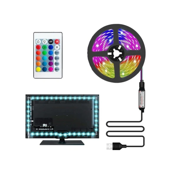Cata CT-4566 Tv Arkası Ambiyans RGB Şerit Led Set 3 M ürün görseli 1