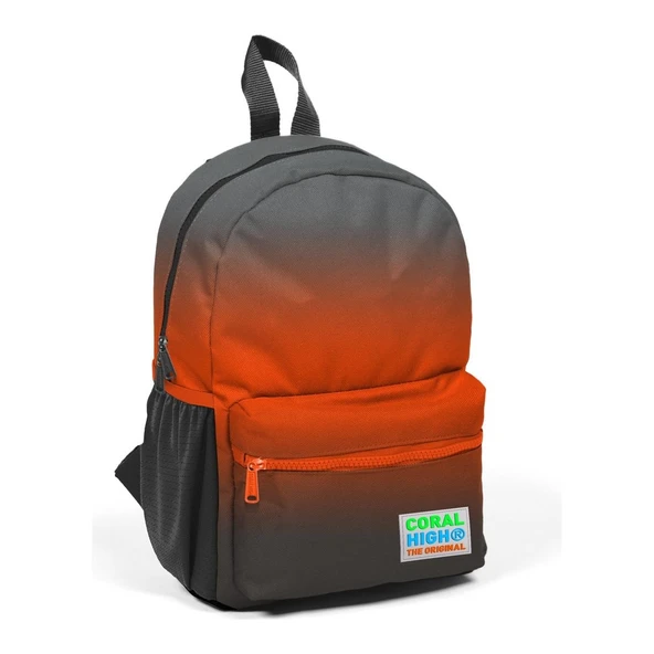 Coral High Minik Yuva Sırt Çantası Gri Turuncu Renk Geçişli Iki Bölmeli 23548 ürün görseli 1