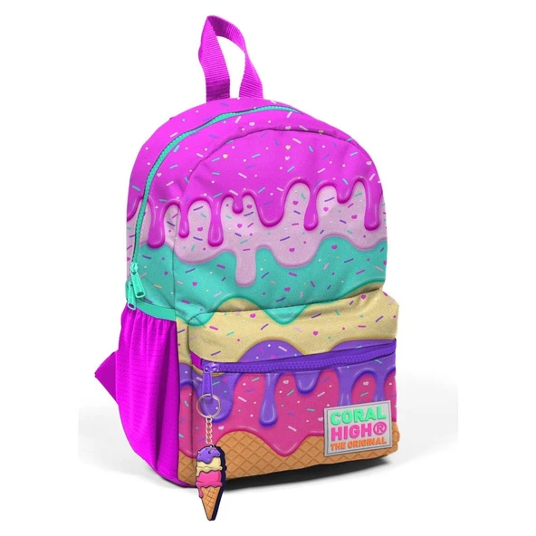 Coral High Minik Yuva Sırt Çantası Mavi Pembe Flamingo Desenli Iki Bölmeli 23530 ürün görseli 1