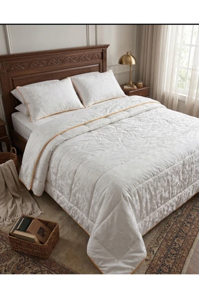 Çift Kişilik Yün Yorgan %100 doğal yün Elegant 195*215 - Sağlıklı ve Sıcak ürün görseli 1