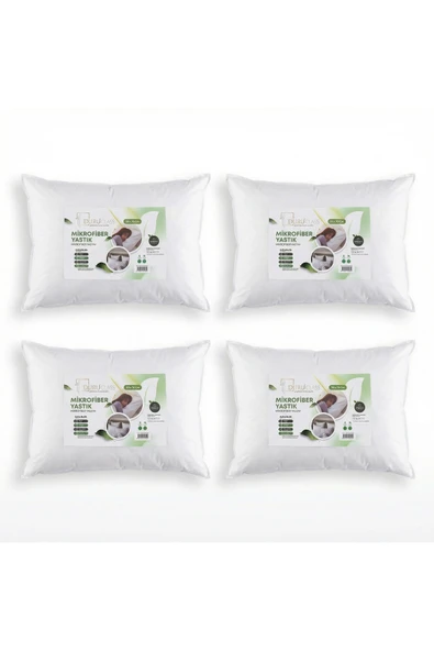 4 Adet Silikon Elyaf Dolgulu Yastık 1000 Gr – Otel Tipi Rahat Uyku Yastığı ürün görseli 1
