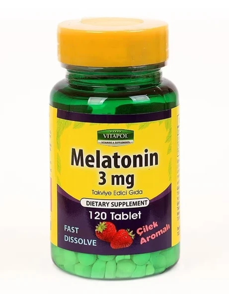 Vitapol Melaatonin 3 Mg 120 Tablet Fast Dissolve Çilek Aromalı ürün görseli 1
