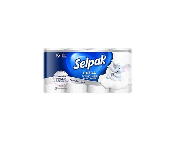 Selpak Tuvalet Kağıdı Extra Pamuksu Doku 16 Lı ürün görseli 1