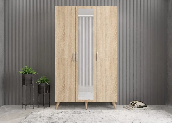 Zerka concept Açelya Portmanto Ayakkabılık Meşe M4 135cm Meşe ürün görseli 1