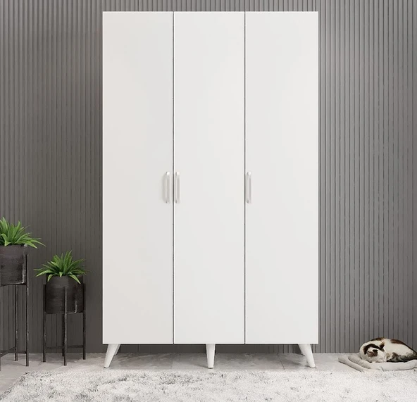 Zerka concept Duke 3 Kapaklı Ayakkabılık Beyaz 105 Cm M1 ürün görseli 1