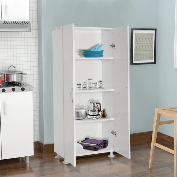 Zerka concept Begüm Tamamı MDF Çok Amaçlı 4 Bölmeli Mutfak Banyo Dolap Kitaplık ürün görseli 1