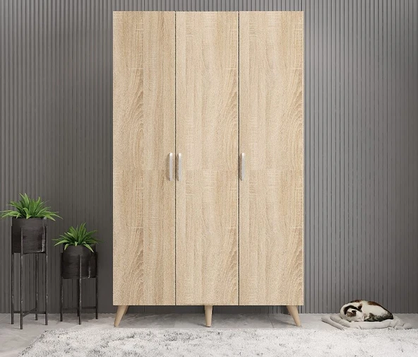 Zerka concept Duke 3 Kapaklı Ayakkabılık Meşe 105 Cm M1 ürün görseli 1