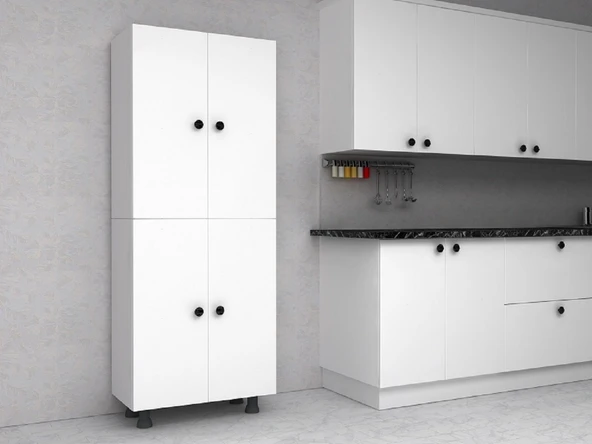 Zerka concept Tamamı Mdf 6 Raflı Çok Amaçlı Mutfak Banyo Dolabı - 60 CM ürün görseli 1