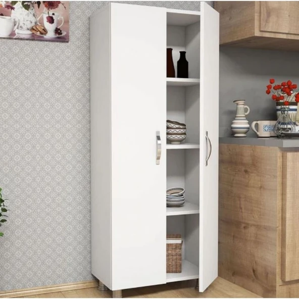 Zerka concept Ahsen Tamamı MDF Çok Amaçlı 4 Bölmeli Mutfak Banyo Dolap Kitaplık ürün görseli 1
