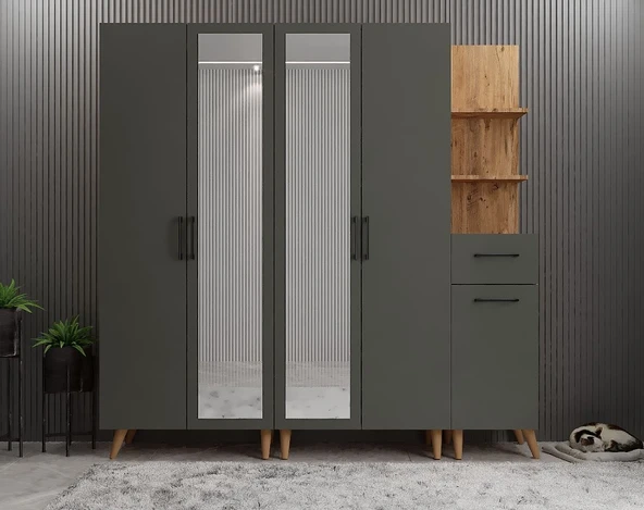 Zerka concept Açelya Portmanto Vestiyer Ayakkabılık Çf M1 175cm Montaj Dahil ürün görseli 1
