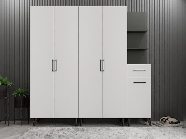 Zerka concept Begonya Portmanto Vestiyer Ayakkabılık Fb -montaj Dahil 225cm ürün görseli 1