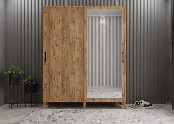 Zerka concept İmaj Sürgülü Portmanto Vestiyer Çam - Montaj Dahil 120 Cm ürün görseli 1