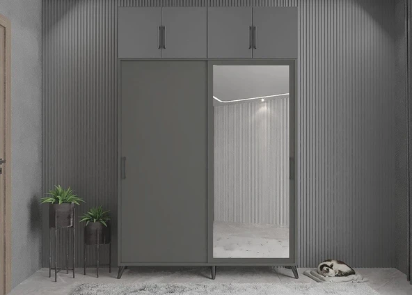 Zerka concept Panama Sürgülü Yüklüklü Portmanto Vestiyer Ayakkabılık F 160cm ürün görseli 1