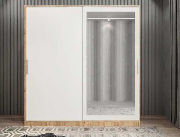 Zerka concept Alba Sürgülü Portmanto Ayakkabılık 140 cm ÇB- Ücretsiz Montaj ürün görseli 1