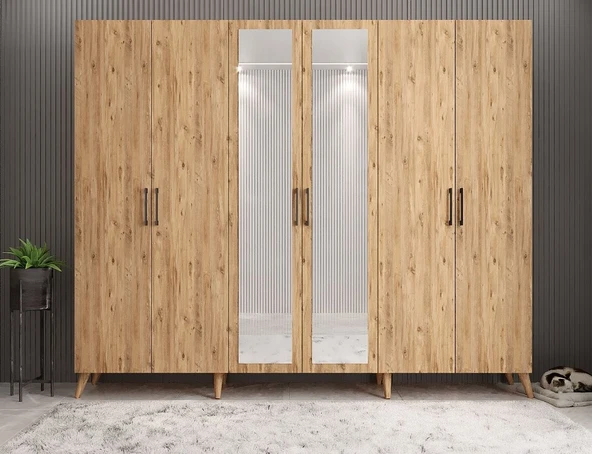 Zerka concept Açelya Portmanto Vestiyer Çam 208 cmM6 ürün görseli 1