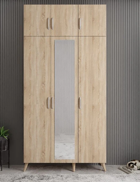 Zerka concept Açelya Portmanto Vestiyer Meşe 135 cmM5 ürün görseli 1