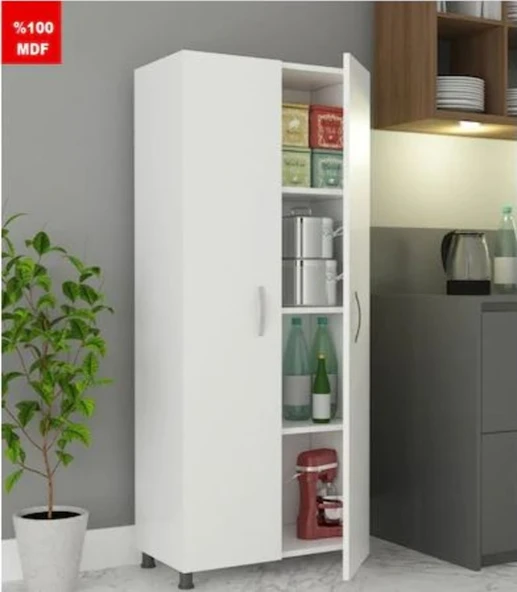 Zerka concept Pera Tamamı MDF Çok Amaçlı 4 Bölmeli 2 Kapaklı Dolap ürün görseli 1