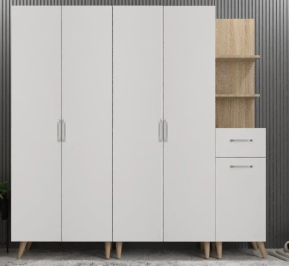 Zerka concept Begonya Portmanto Vestiyer Ayakkabılık MB 200 cm -Ücretsiz Kurulu ürün görseli 1