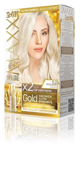 MAXX DELUXE Golden Beauty Set Saç Boyası 0.2 Buzul Sarısı ürün görseli 1