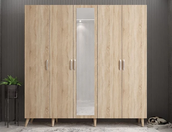 Zerka concept Açelya Portmanto Vestiyer Meşe - Montaj Dahil 225cm M12 ürün görseli 1