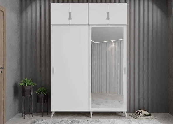 Zerka concept Panama Sürgülü Yüklüklü Portmanto Vestiyer Ayakkabılık B 160cm ürün görseli 1