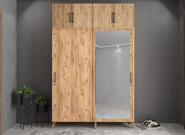Zerka concept Panama Sürgülü Yüklüklü Portmanto Vestiyer Ayakkabılık Ç 140 Cm ürün görseli 1