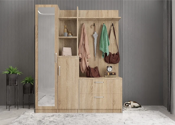 Zerka concept Çizgi Portmanto Meşe-140 cm - Resim 2