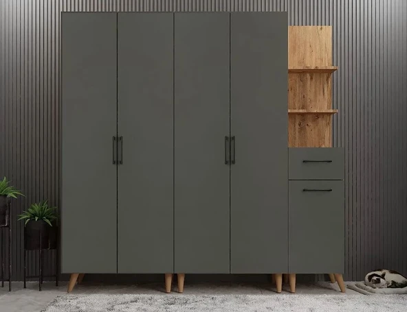 Zerka concept Begonya Portmanto Vestiyer Ayakkabılık Çf -Montaj Dahil 175 CM ürün görseli 1