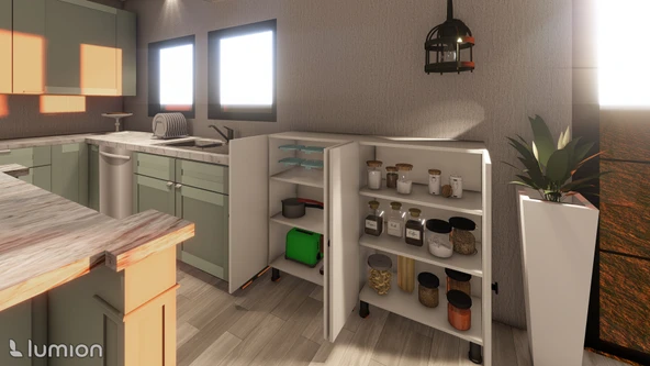 Zerka concept Cervus Çok Amaçlı Mutfak Banyo Ayakkabılık Dolabı 120 Cm ürün görseli 1