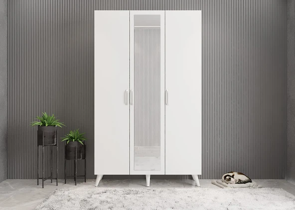 Zerka concept Açelya Portmanto Vestiyer Ayakkabılık Beyaz-m4 120cm Montaj Dahil ürün görseli 1