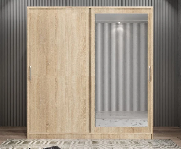 Zerka concept Alba Sürgülü Portmanto Ayakkabılık 120 cm Meşe Ücretsiz Montaj ürün görseli 1